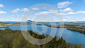 Myvatn Lake landscape in Northern Iceland