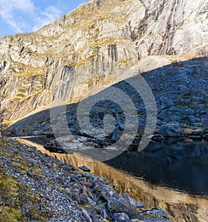 MÃÂ¥bÃÂ¸dalen Valley Mabodalen near the River Bjoreio in the municipality of Eidfjord in Vestland, Norway