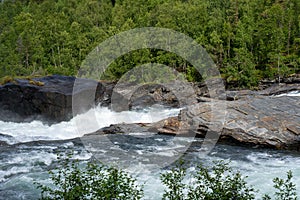 MÃÂ¥lselvfossen waterfall in Norway in summer