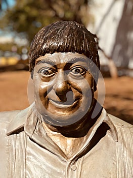 The Famed `Insane Man Wooden Hair` Statue of Merida, Mexico - MERIDA photo