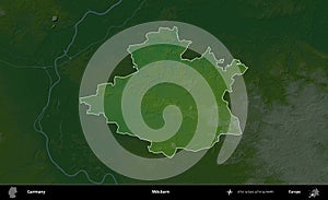 Mockern highlighted, Germany. Physical