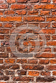 Old characteristic red Brick wall photo