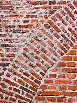 Old characteristic red Brick wall photo