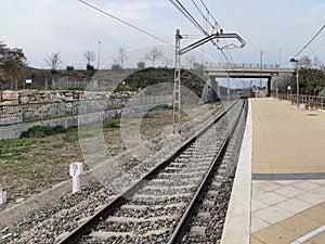 MÃ¡laga, Spain - February 20, 2021: View of train station in Malaga City