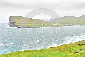 Múli hamlet on the island of Borðoy of the Faroes.