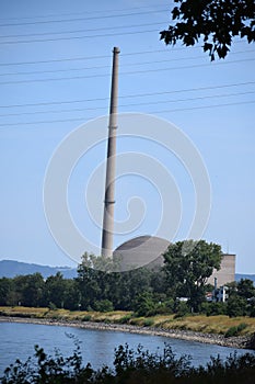 MÃ¼lheim-KÃ¤rlich, Germany - 07 18 2022: closed nuclear plant