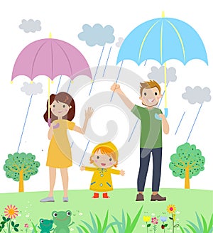 Group of happy family drawing