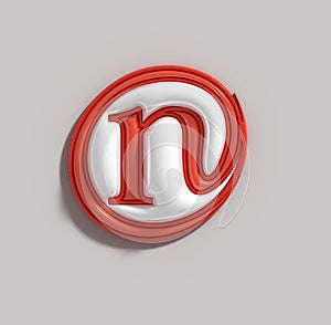 N Branding Identity Corporate 3D Render Company Letter Logo