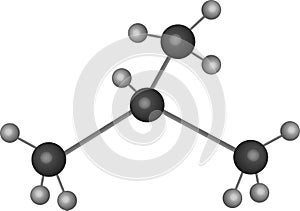 N-Butane C4H10 Organic Compound Molecular Structure