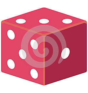 Dice Color Vector Icon which can easily modify or edit