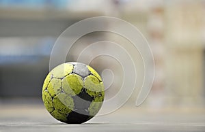 Handball ball on floor
