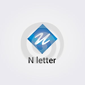 N Letter Icon Design Single Isolated Logo Design Brand Corporate Identity Various Colors Editable Template Vector