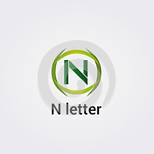 N Letter Icon Design Single Isolated Logo Design Brand Corporate Identity Various Colors Editable Template Vector