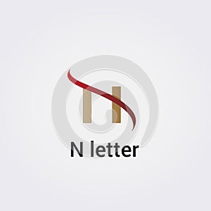 N Letter Icon Design Single Isolated Logo Design Brand Corporate Identity Various Colors Editable Template Vector
