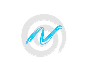 N letter wave logo