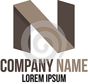 N Logo Template Vector
