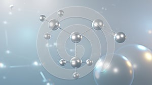 n-nitrosodimethylamine molecular structure, 3d model molecule, dimethylnitrosamine, structural chemical formula view from a