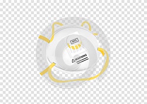 N95 particulate respirator mask vectors for filter dust and anti corona virus, Covid-19 isolated on transparency background ep01