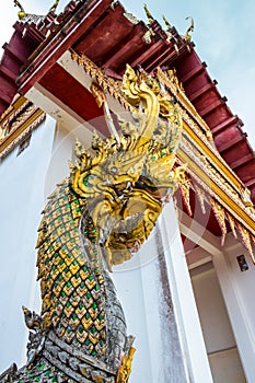 Na gas statue decoration pillar of Thai temple