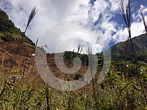 Na Pali Coast Cliffs on Kauai Island, Hawaii - Kalalau Trail.