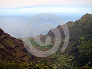 Na Pali coastline from Kalalau Lookout, Kauai, HI