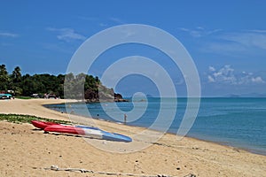 Na Phra Lan beach in Koh Samui, Thailand. photo