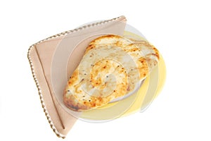 Naan bread on plate