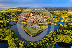Naarden, a fortified walled city in Netherlands