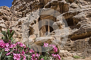 Nabataean delubrum of the Siq al-Barid in Jordan.