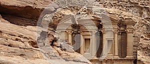 Nabataean Rock city of Petra, ad Deir, Monastery, Jordan