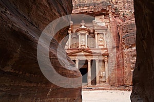 Nabataean Rock city of Petra, al Khazneh, Treasury, Jordan