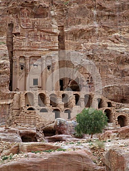 Nabataean Rock city of Petra, Urn Tomb, Jordan