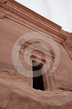 Nabatean tomb in Madain Saleh archeological site, Saudi Arabia