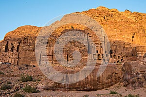 Nabatean tombs in Petra, Jordan