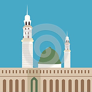 Nabawi mosque madina islam worship dome minaret