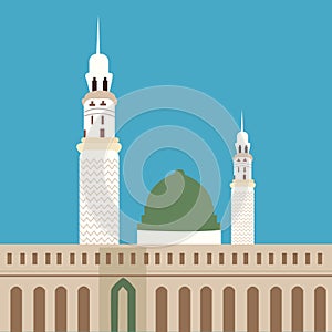 Nabawi mosque madina islam worship dome minaret photo