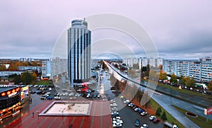 Naberezhnye Chelny, Russia - October 7, 2014: City Skyline with