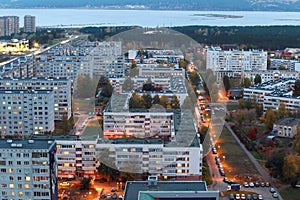 Naberezhnye Chelny, Russia - October 7, 2014: City Skyline with