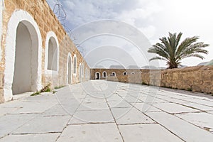 Nabi Musa mosque courtyard .