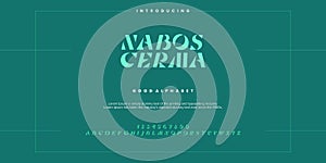 Nabos Cerma Abstract Fashion font alphabet vector illustration