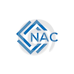 NAC letter logo design on white background. NAC creative circle letter logo concept.