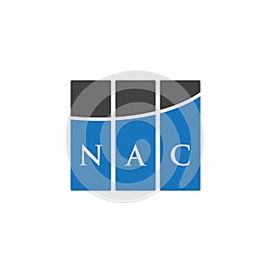 NAC letter logo design on WHITE background. NAC creative initials letter logo concept. NAC letter design.NAC letter logo design on