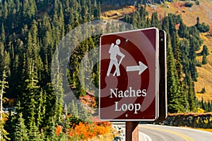 Naches Loop Sign with Autumn Colors