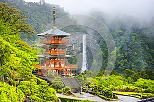 Nachi, Japan Pagoda and Waterfall