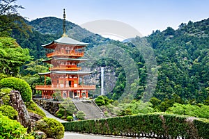 Nachi, Japan Pagoda and Waterfall photo