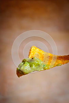 Nacho chips and dip photo