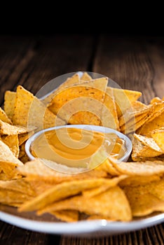 Nachos with Cheese Dip