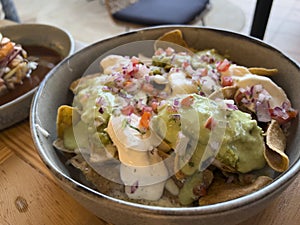 Nachos with guacamole