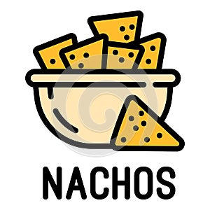 Nachos icon, outline style