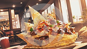 Nachos At Mexican Eatery. Generative AI